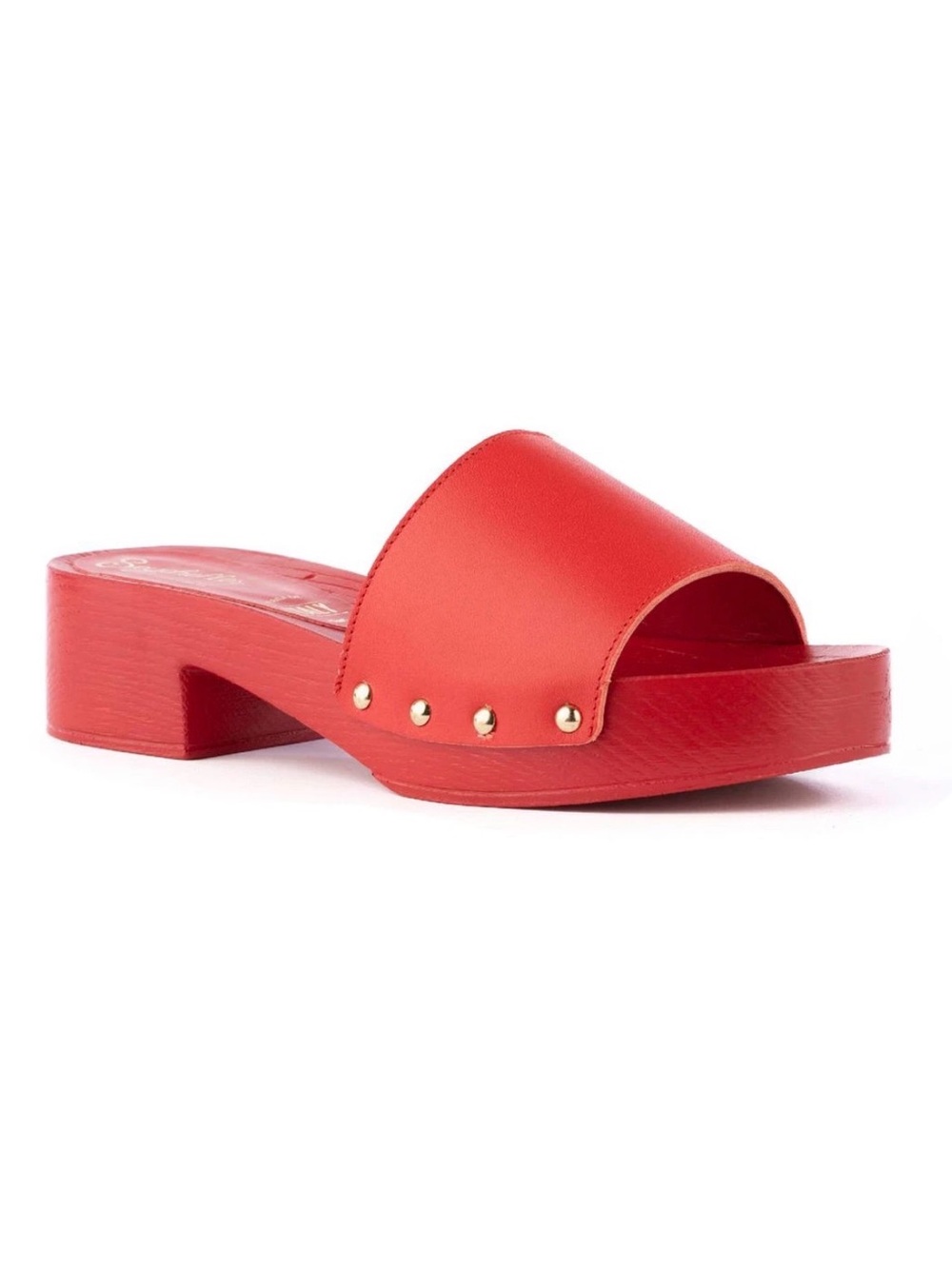 Seychelle’s Red Leather Slide Sandal|7.5